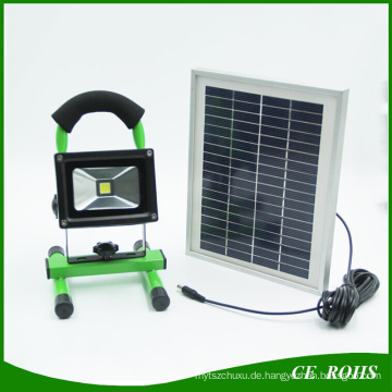 Hochwertiges tragbares 10W Lichtsteuerungs-Solar-LED-Flutlicht mit solarbetriebenem Panel